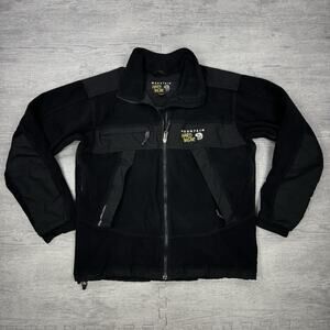 Mountain Hardwear Jacket Mens M Black Gore Windstopper Fleece Vintage 90s USA